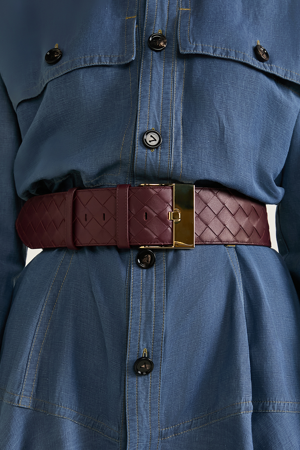 חגורת עור קלועה